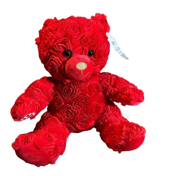 Build-A-Bear Workshop RED ROSES‎ Teddy Bear Valentine's Day - Picture 1 of 7